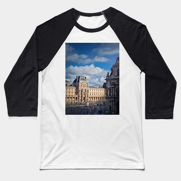 Louvre, Paris, France Baseball T-Shirt by psychoshadow